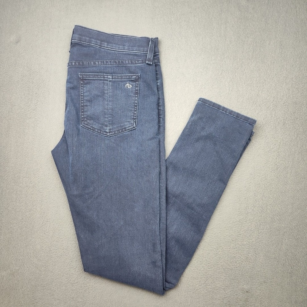 Rag Bone Jeans Womens 29 Blue Skinny Dark Wash Distressed Denim Pants School